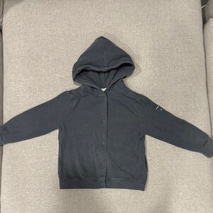 Gray Label - Kids Blue Gray Button Up Jacket with Hood Sz 2/3 year old